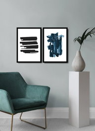 Wallity Cuadro Decorativo Enmarcado Multicolor (2 Piezas)